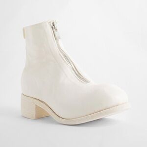 Guidi *NEW* PL1 White Soft Horse Full Grain Front Zip Ankle Boots